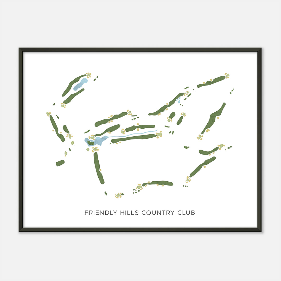 Print of Friendly Hills Country Club Modern Map