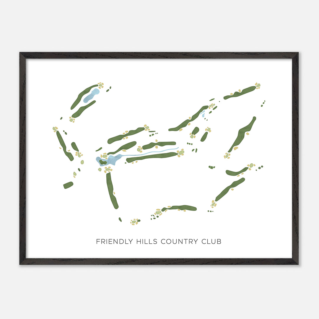 Print of Friendly Hills Country Club Modern Map