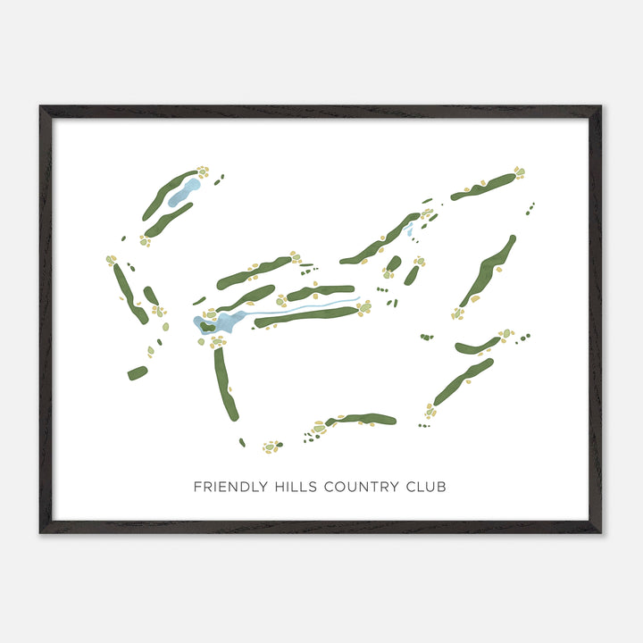 Print of Friendly Hills Country Club Modern Map