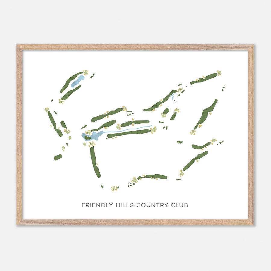 Print of Friendly Hills Country Club Modern Map