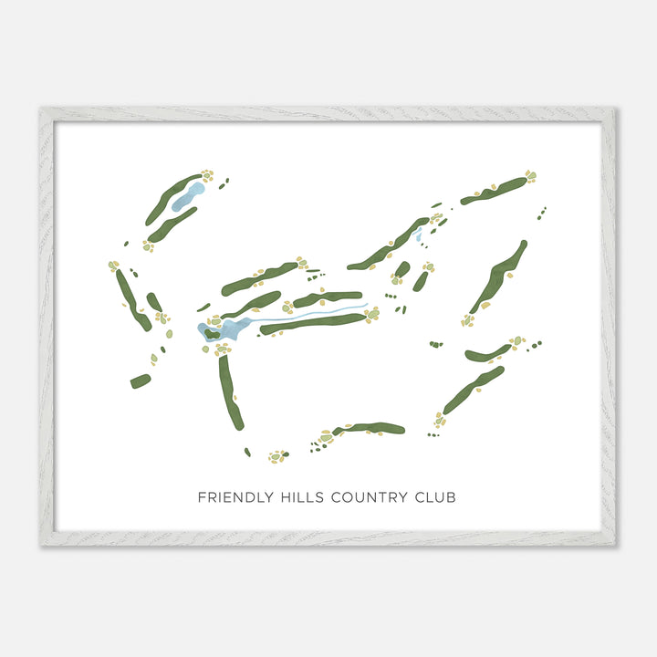 Print of Friendly Hills Country Club Modern Map