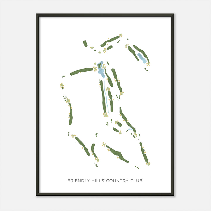 Print of Friendly Hills Country Club Modern Map
