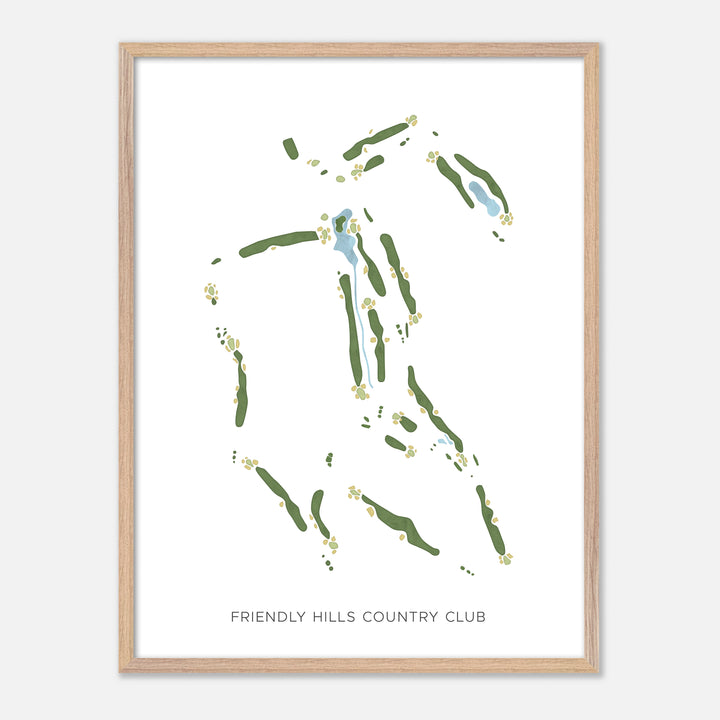 Print of Friendly Hills Country Club Modern Map