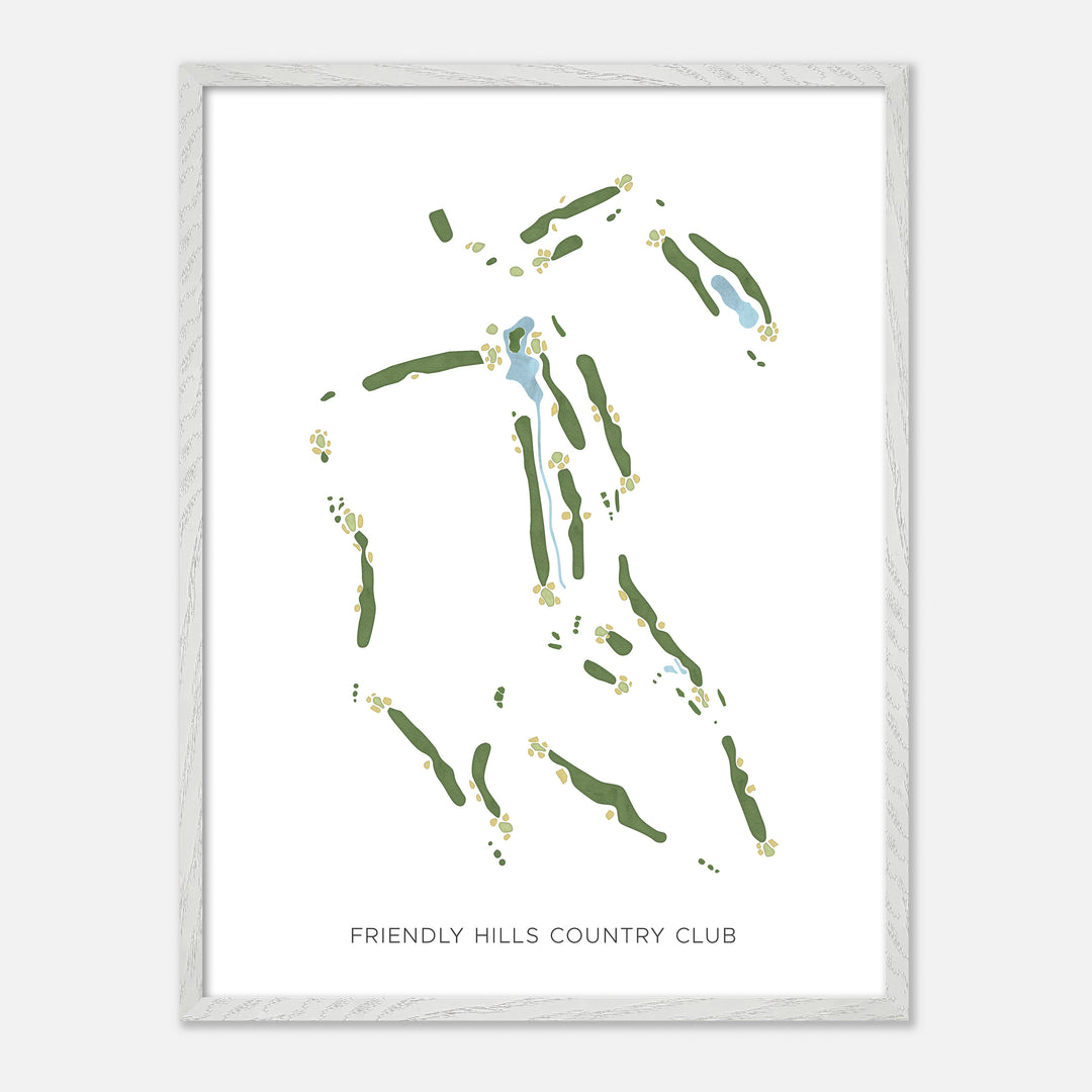 Print of Friendly Hills Country Club Modern Map