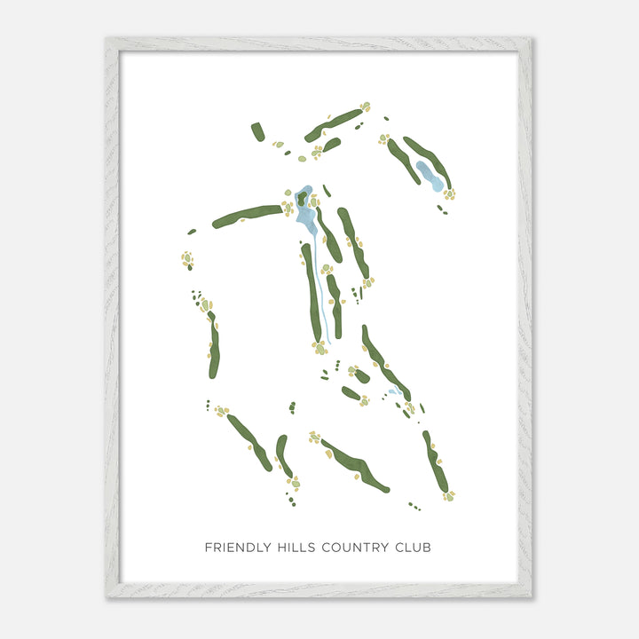 Print of Friendly Hills Country Club Modern Map
