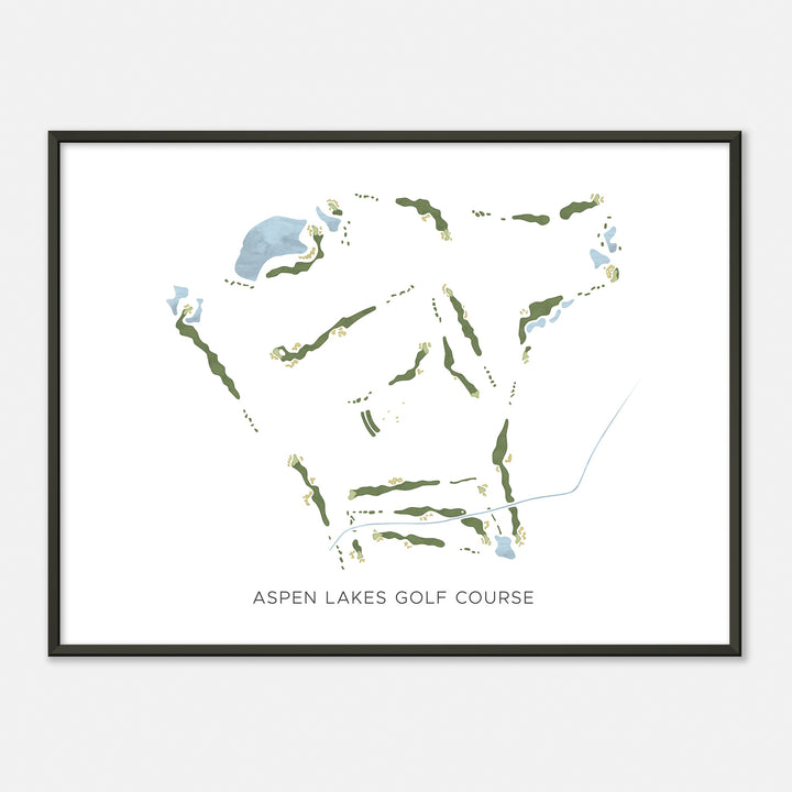 Print of Aspen Lakes Golf Course Modern Map