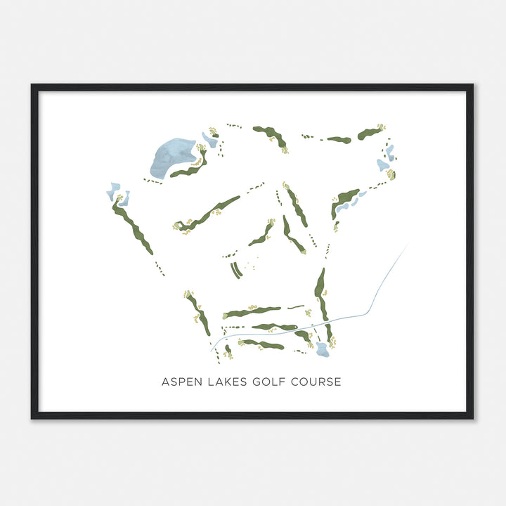 Print of Aspen Lakes Golf Course Modern Map