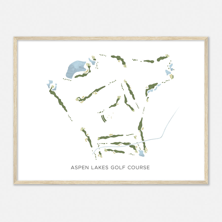 Print of Aspen Lakes Golf Course Modern Map