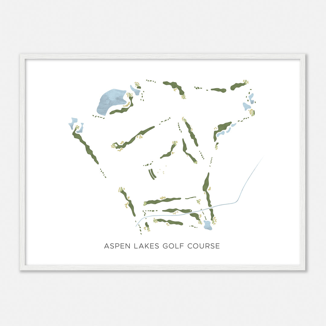 Print of Aspen Lakes Golf Course Modern Map