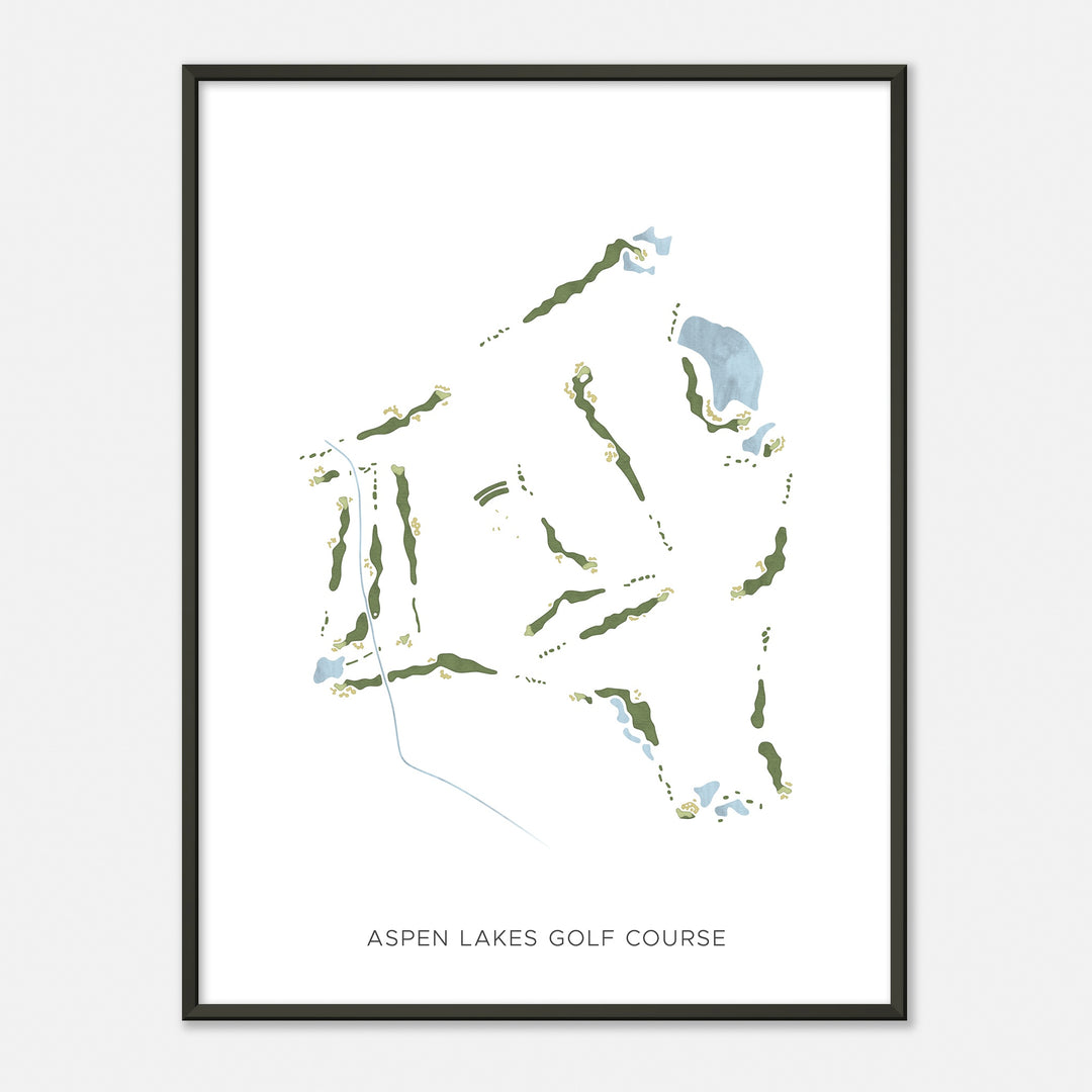 Print of Aspen Lakes Golf Course Modern Map