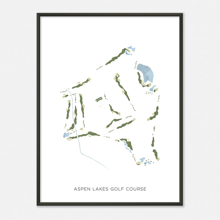 Print of Aspen Lakes Golf Course Modern Map