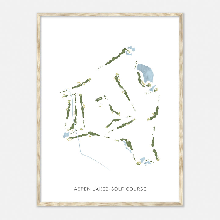 Print of Aspen Lakes Golf Course Modern Map