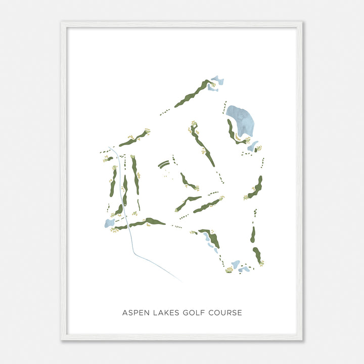 Print of Aspen Lakes Golf Course Modern Map