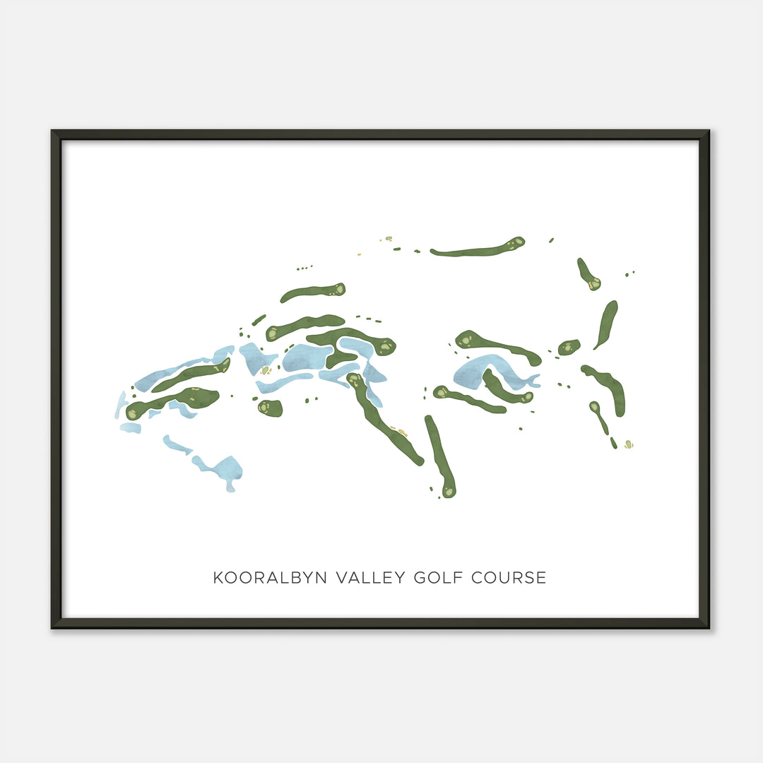 Print of Kooralbyn Valley Golf Course Modern Map