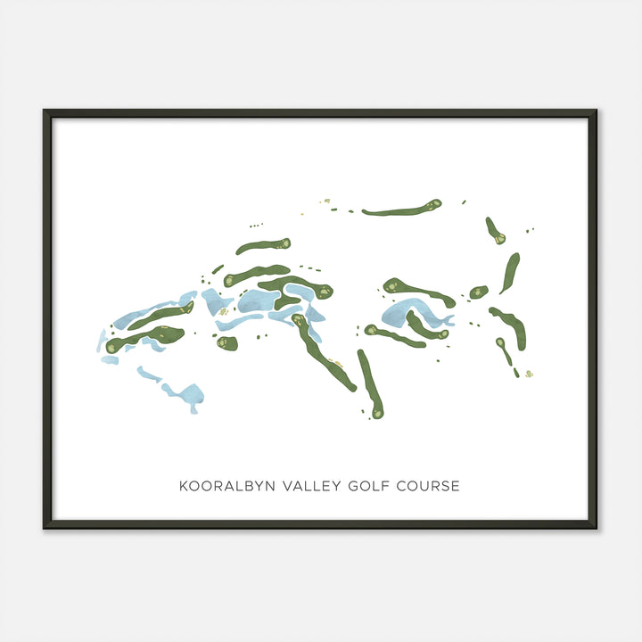 Print of Kooralbyn Valley Golf Course Modern Map