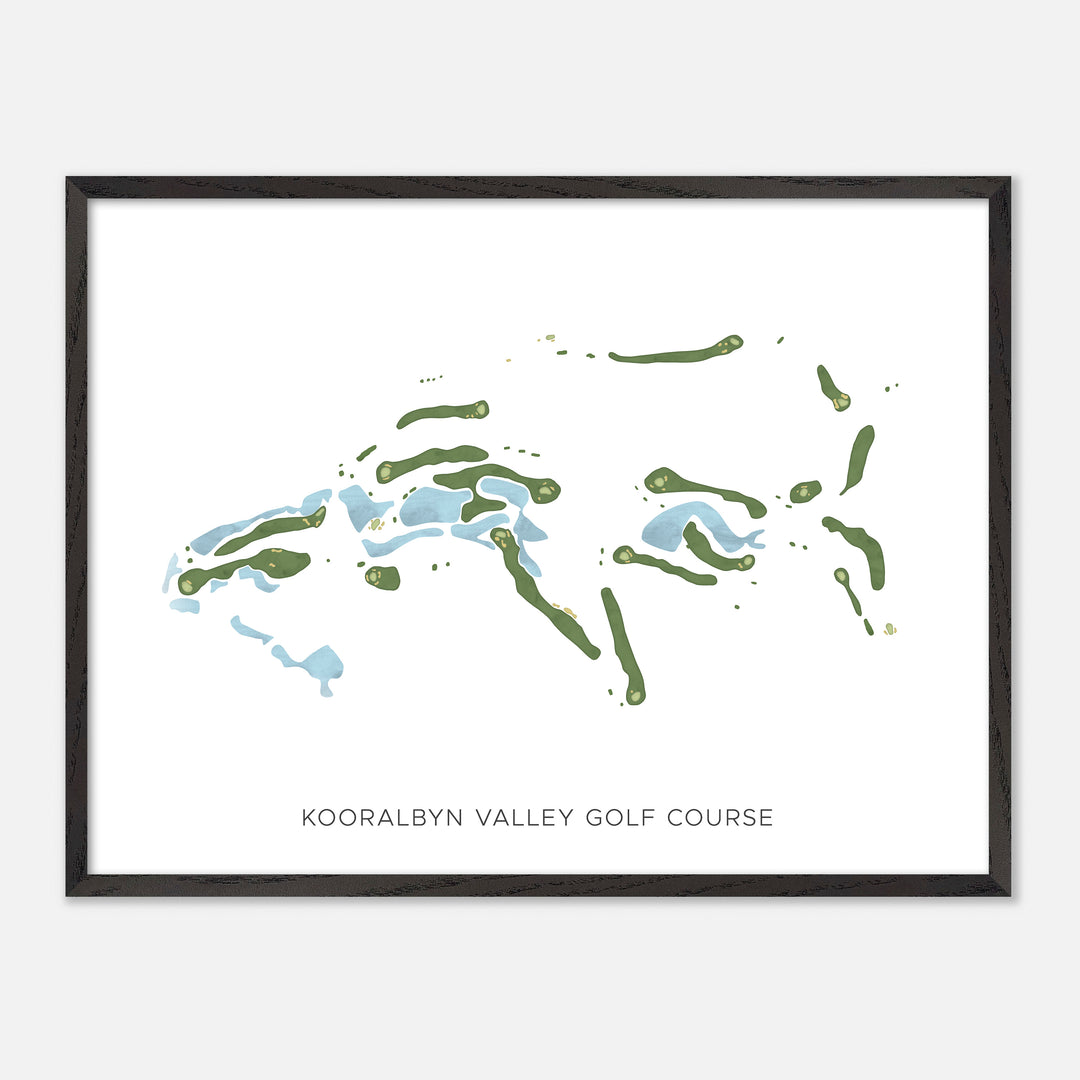 Print of Kooralbyn Valley Golf Course Modern Map