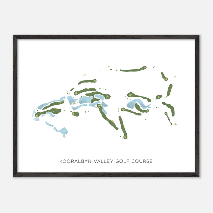 Print of Kooralbyn Valley Golf Course Modern Map