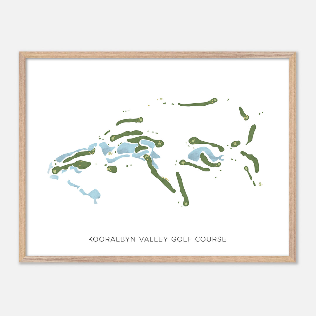 Print of Kooralbyn Valley Golf Course Modern Map