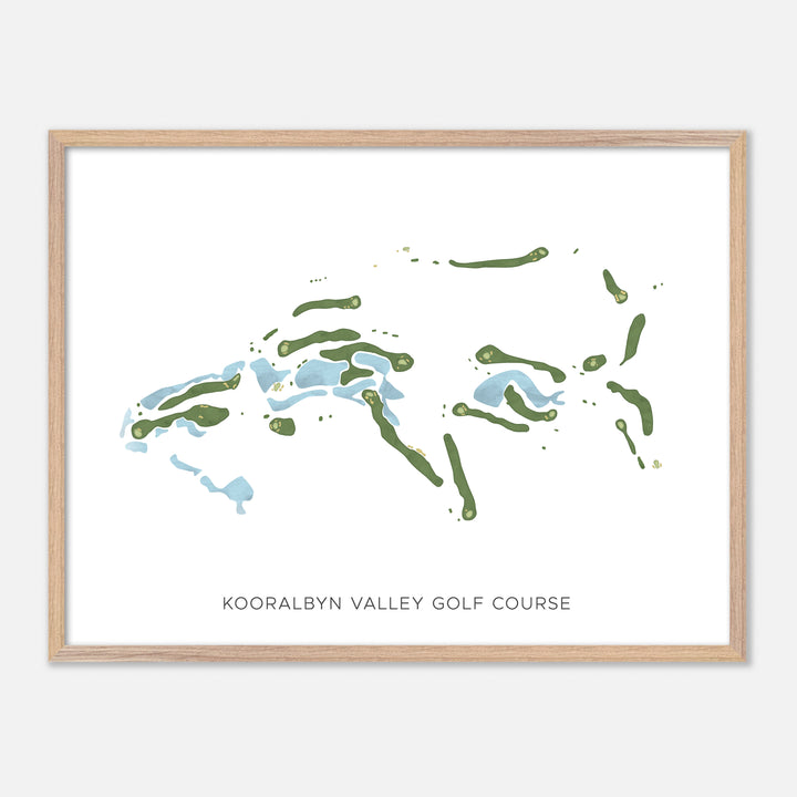 Print of Kooralbyn Valley Golf Course Modern Map