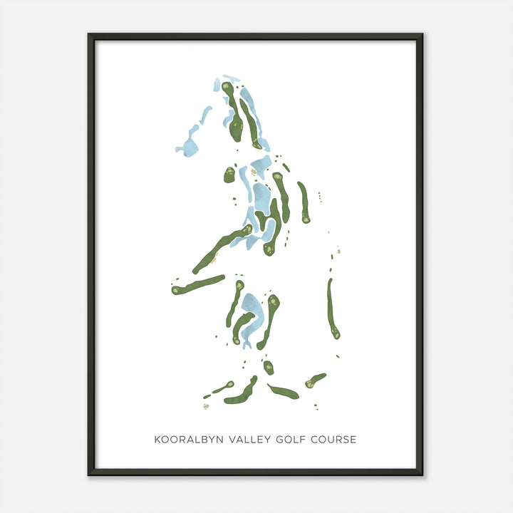 Print of Kooralbyn Valley Golf Course Modern Map