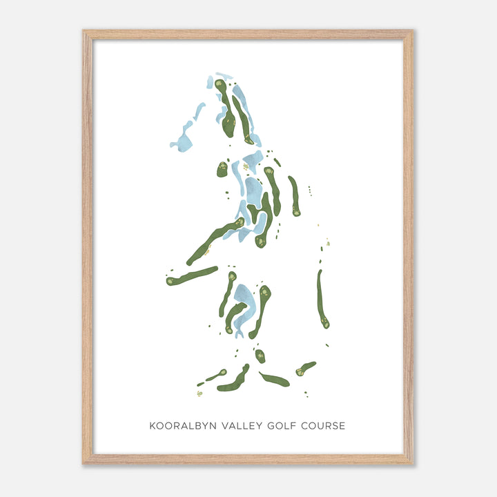 Print of Kooralbyn Valley Golf Course Modern Map