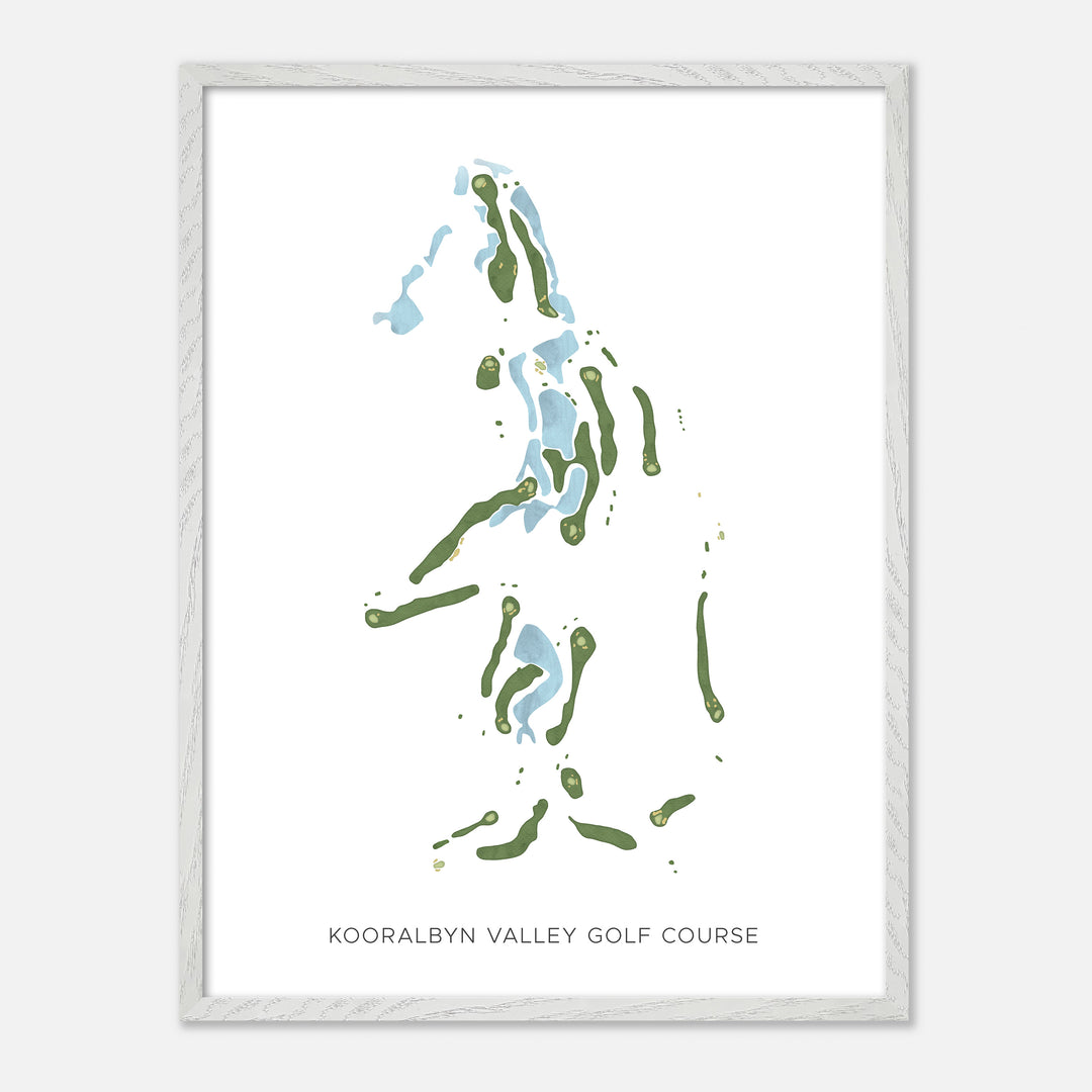 Print of Kooralbyn Valley Golf Course Modern Map