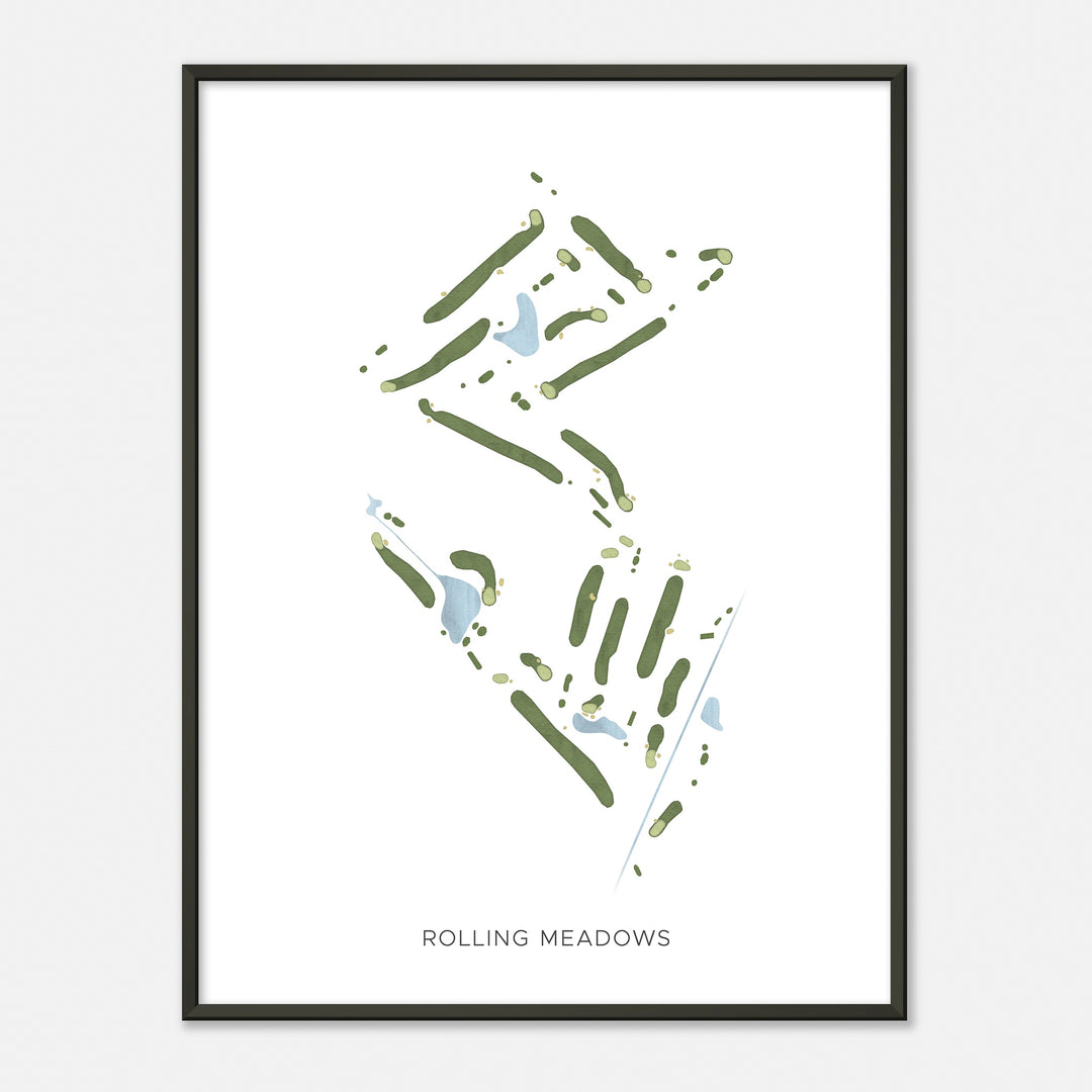 Print of Rolling Meadows Modern Map
