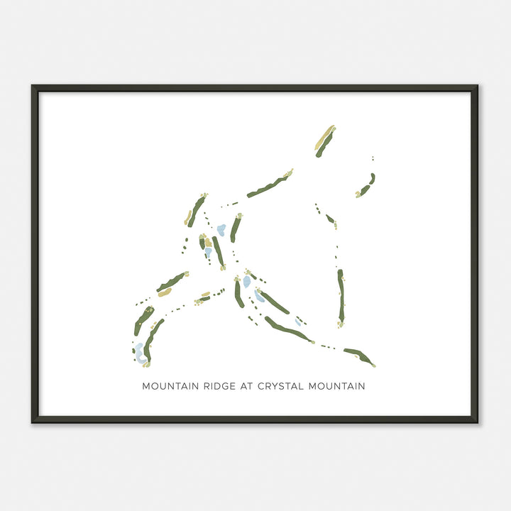 Print of Mountain Ridge At Crystal Mountain Modern Map