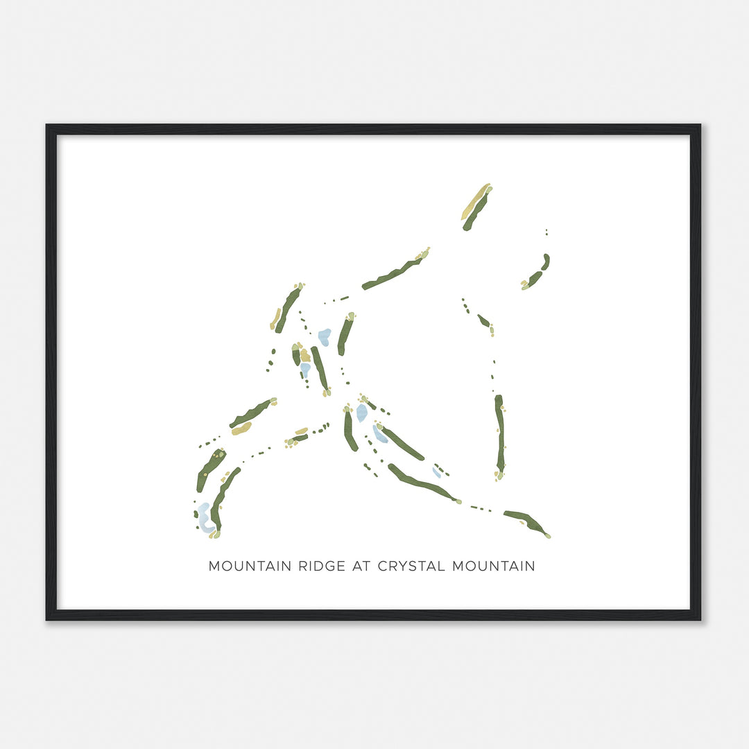 Print of Mountain Ridge At Crystal Mountain Modern Map