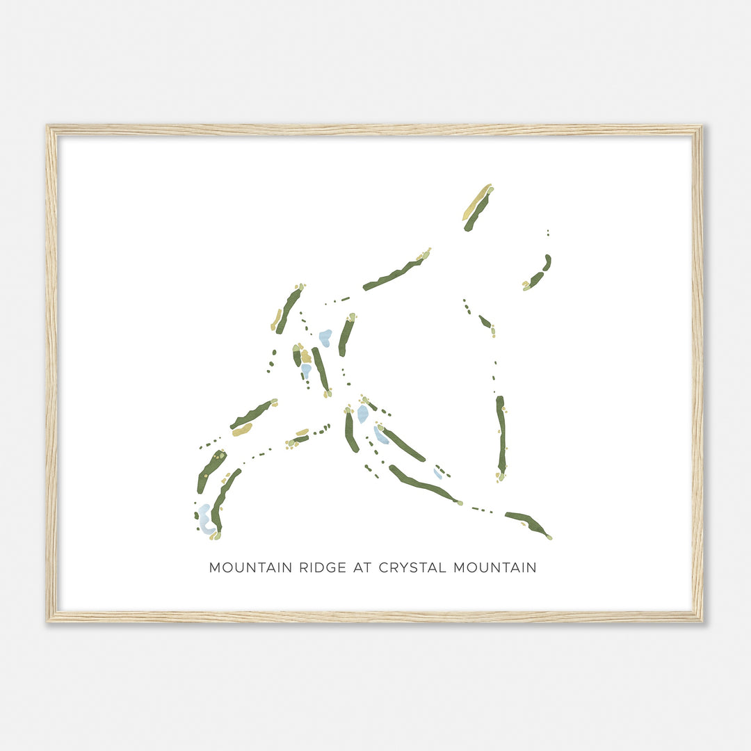 Print of Mountain Ridge At Crystal Mountain Modern Map