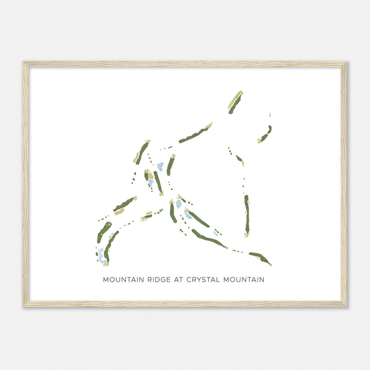 Print of Mountain Ridge At Crystal Mountain Modern Map