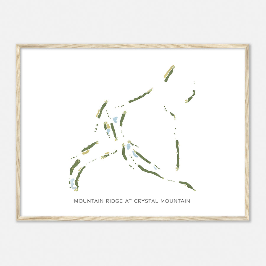 Print of Mountain Ridge At Crystal Mountain Modern Map