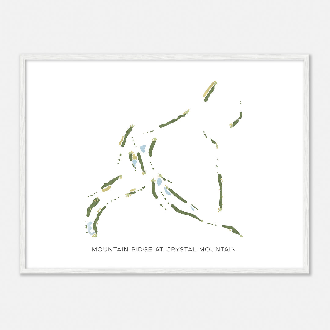 Print of Mountain Ridge At Crystal Mountain Modern Map