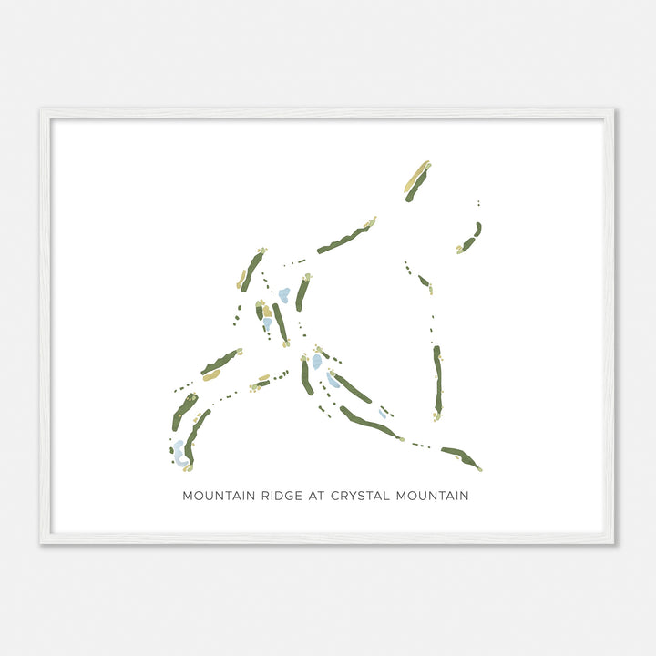 Print of Mountain Ridge At Crystal Mountain Modern Map