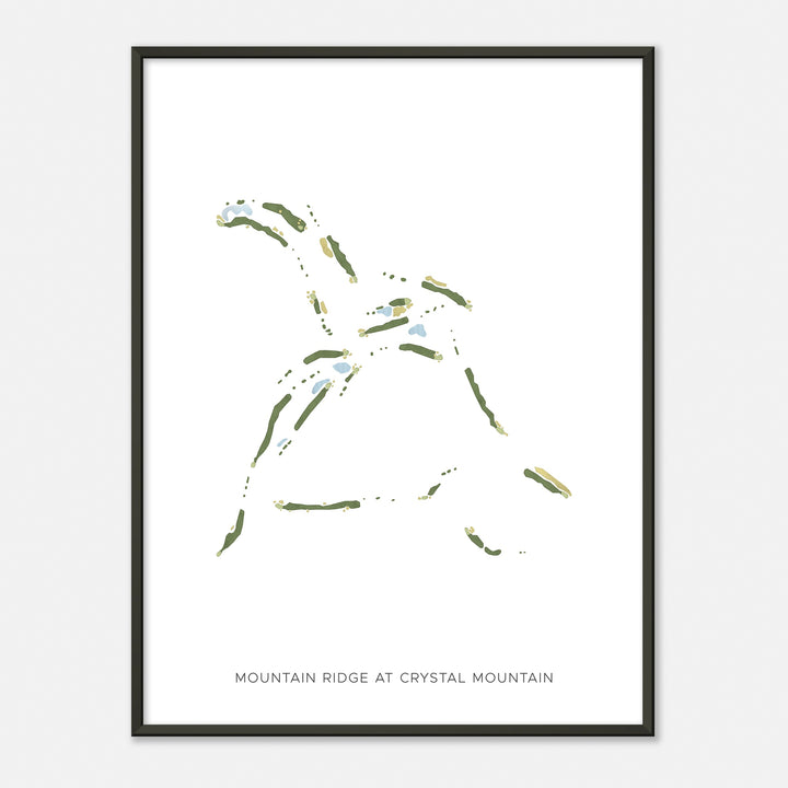 Print of Mountain Ridge At Crystal Mountain Modern Map