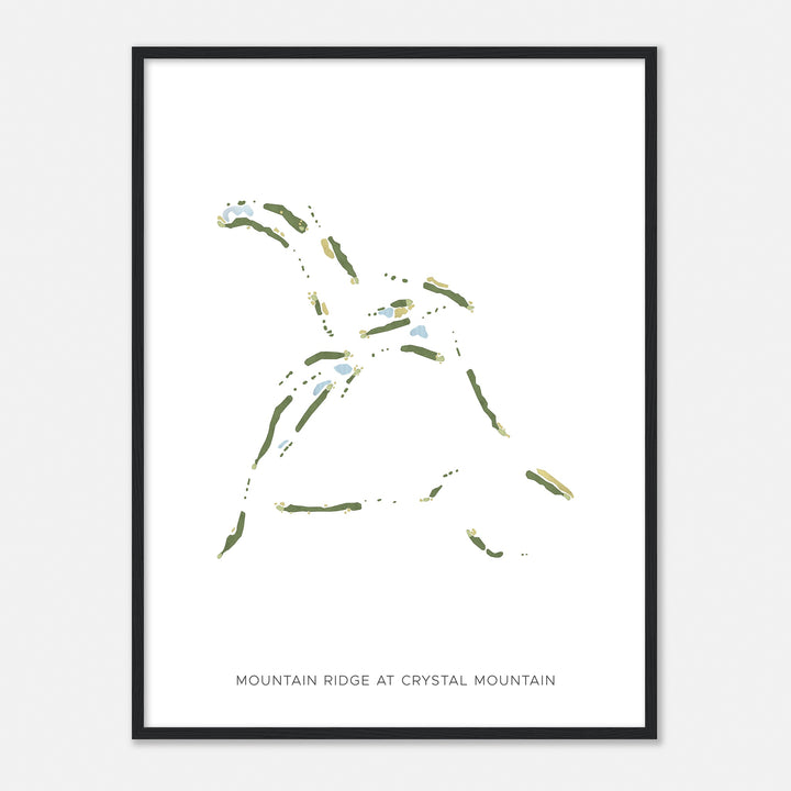 Print of Mountain Ridge At Crystal Mountain Modern Map