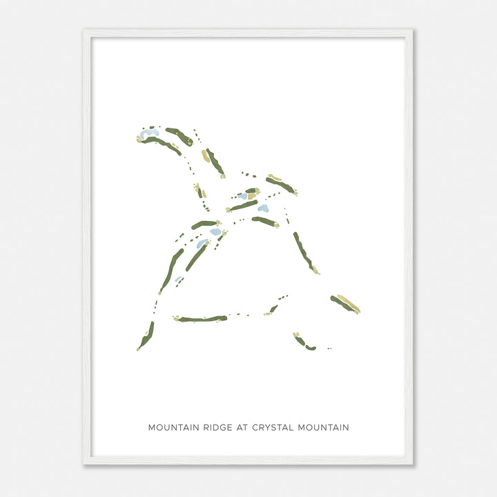 Print of Mountain Ridge At Crystal Mountain Modern Map