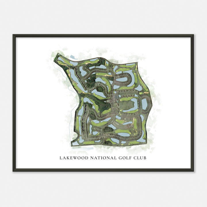 Print of Lakewood National Golf Club Classic Map