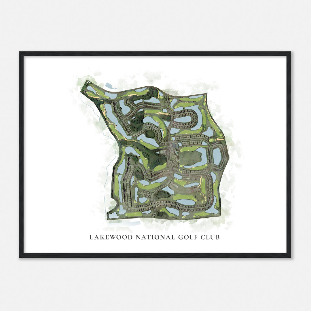 Print of Lakewood National Golf Club Classic Map