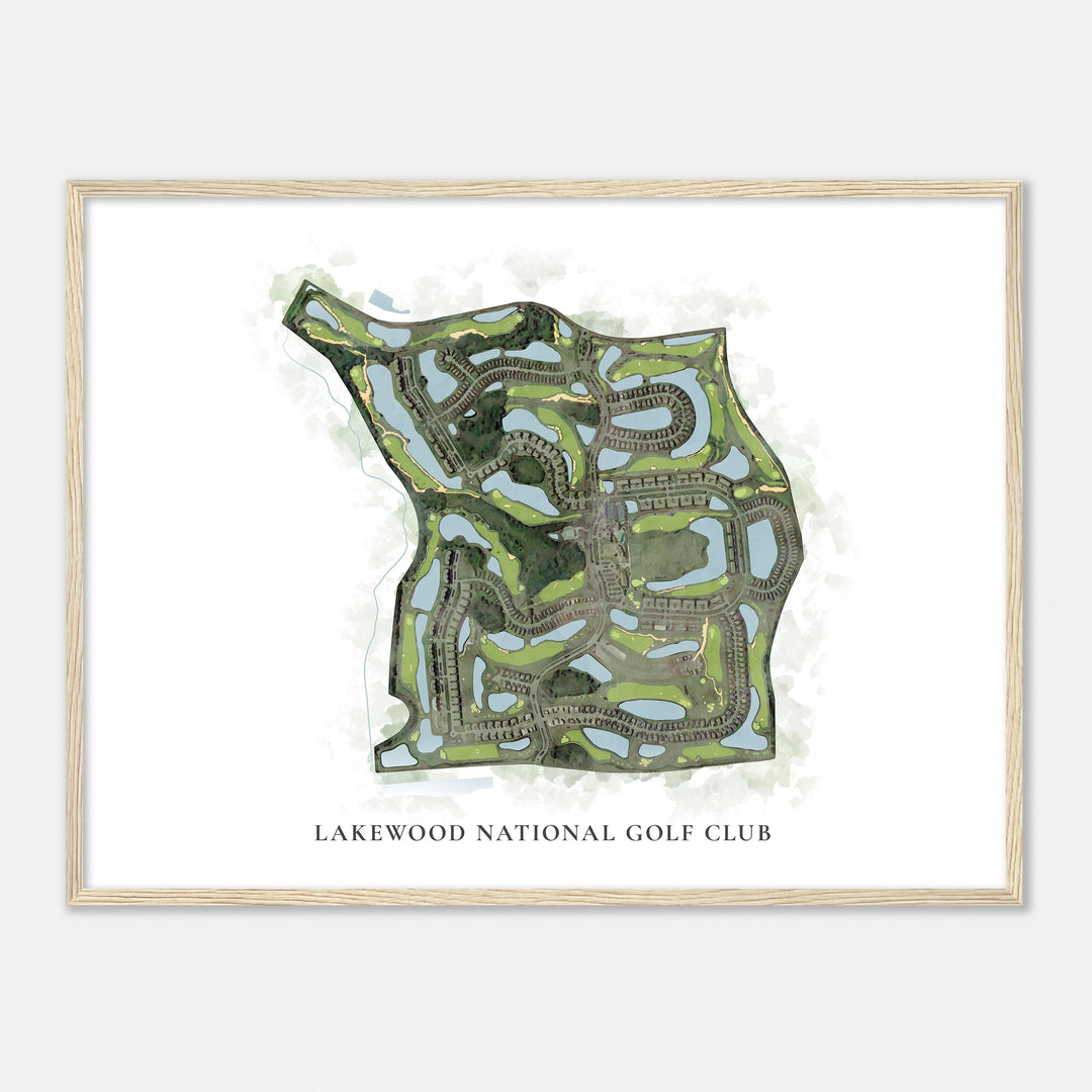 Print of Lakewood National Golf Club Classic Map