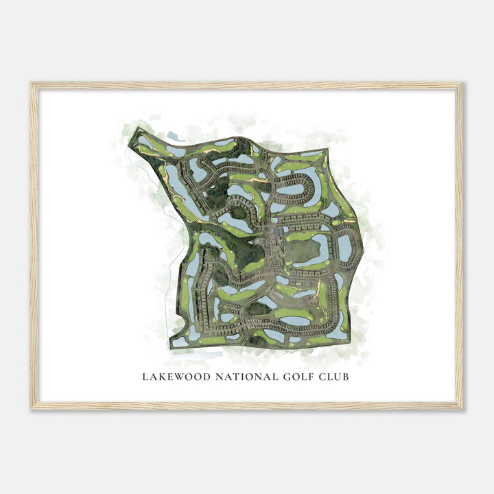 Print of Lakewood National Golf Club Classic Map