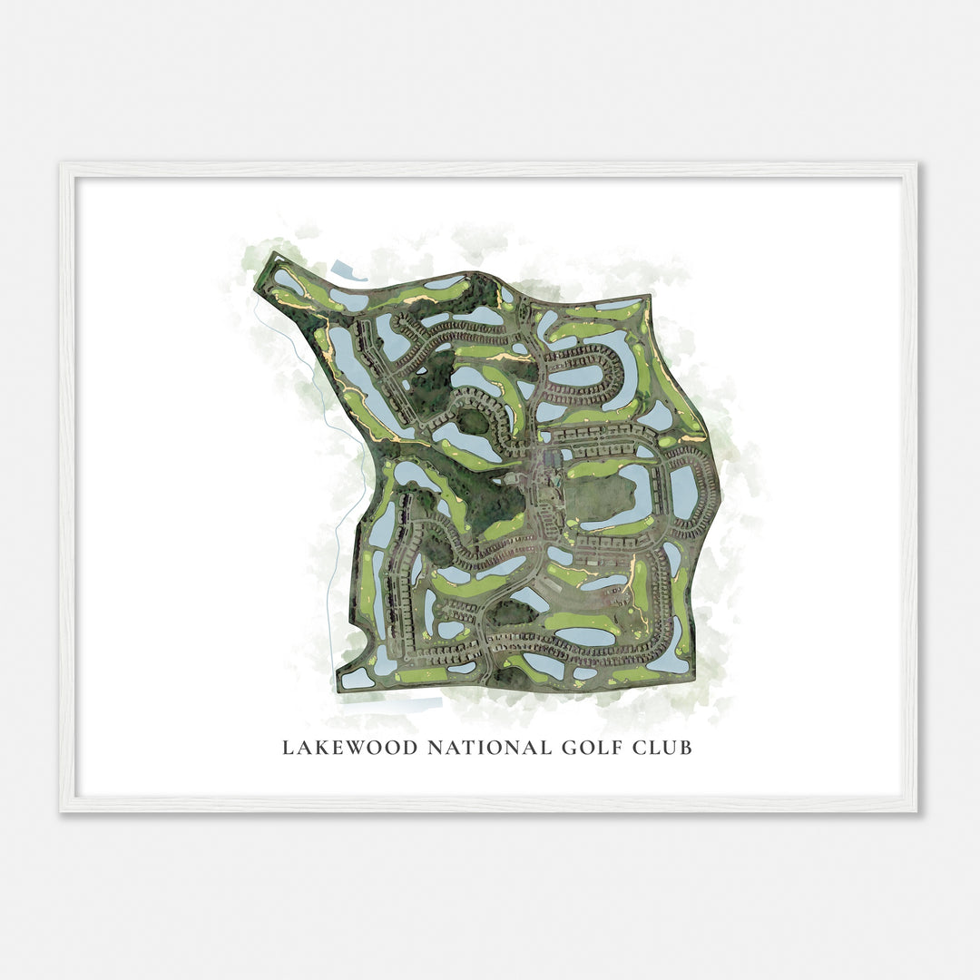 Print of Lakewood National Golf Club Classic Map