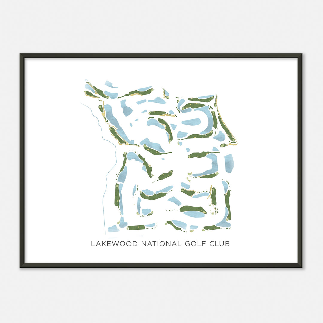 Print of Lakewood National Golf Club Modern Map