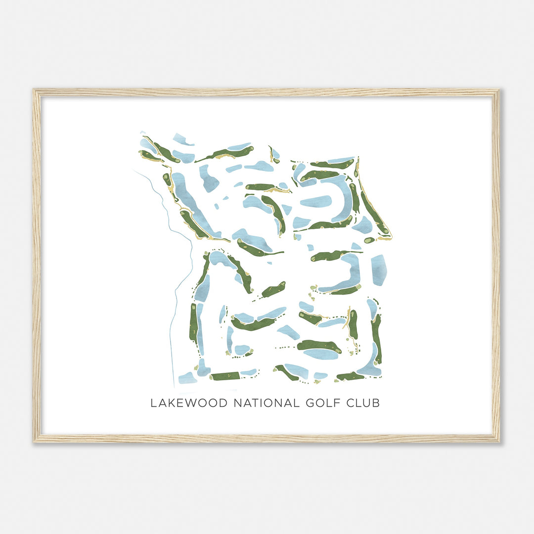 Print of Lakewood National Golf Club Modern Map