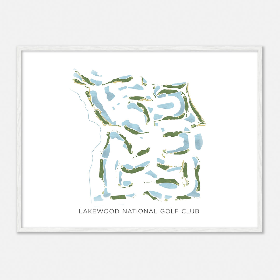 Print of Lakewood National Golf Club Modern Map