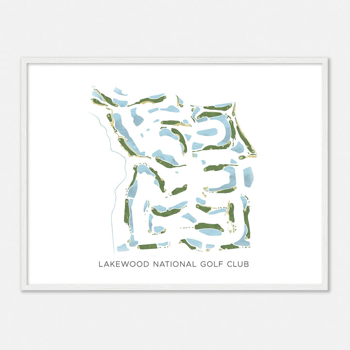 Print of Lakewood National Golf Club Modern Map