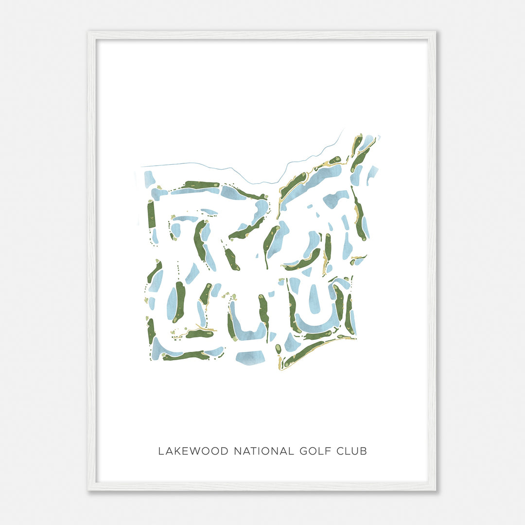 Print of Lakewood National Golf Club Modern Map