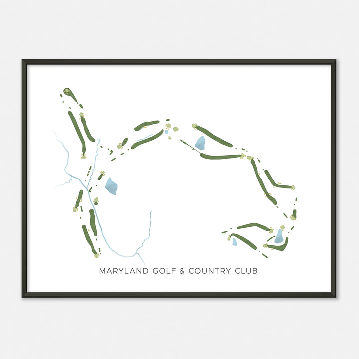 Print of Maryland Golf & Country Club Modern Map