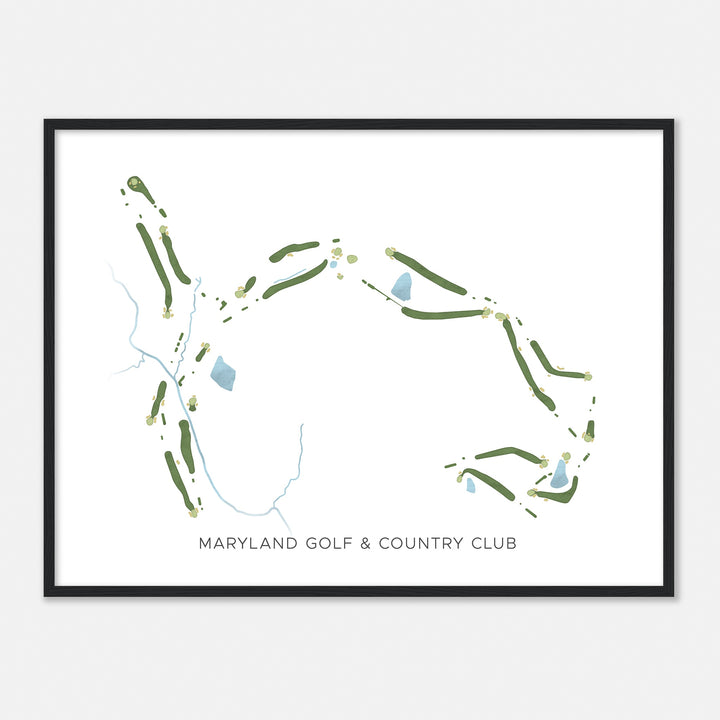 Print of Maryland Golf & Country Club Modern Map