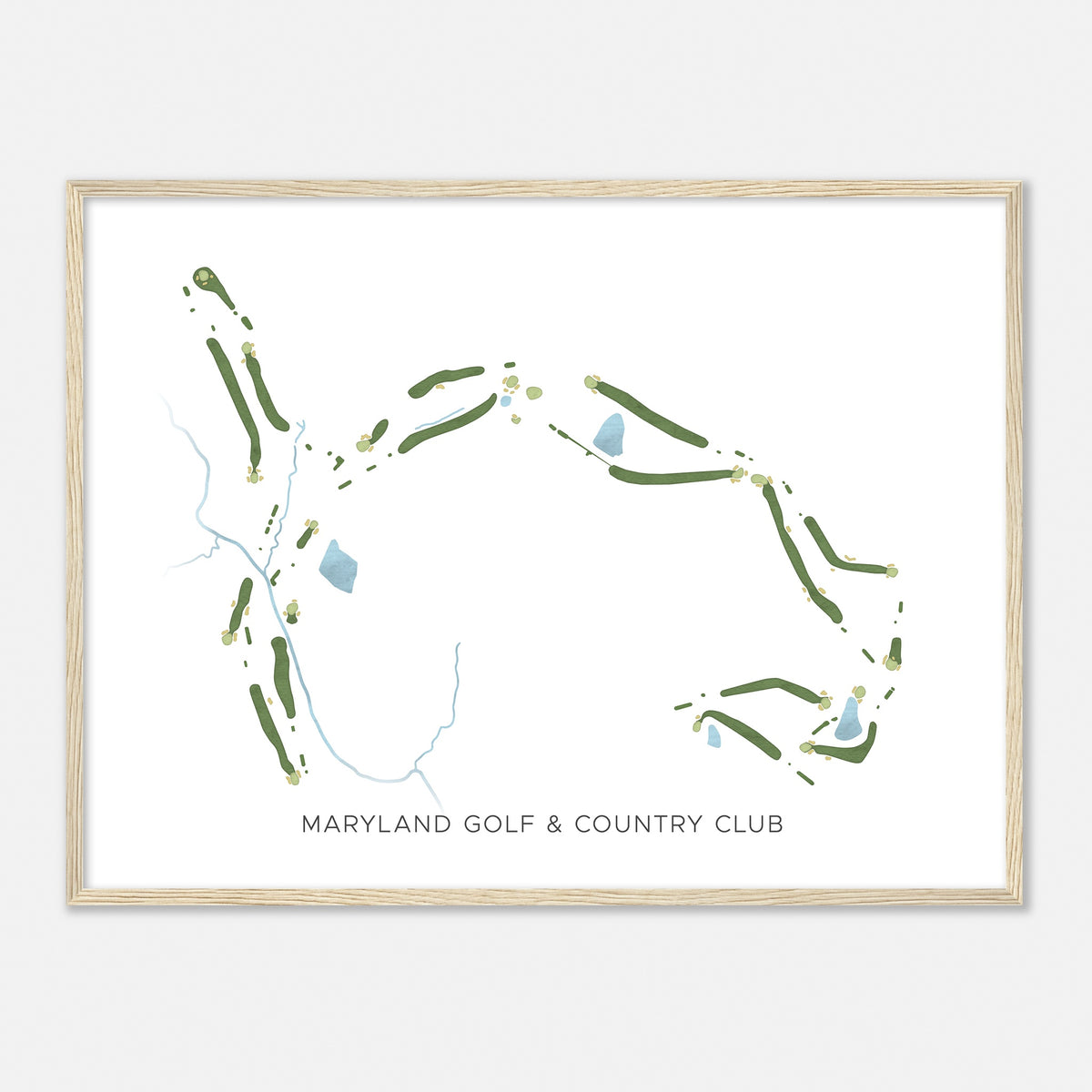 Print of Maryland Golf & Country Club Modern Map